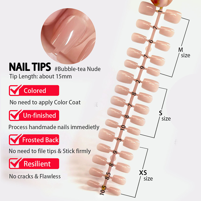 30pcs Gradient Fake Nails Fren - đánh giá và giá Nail Art Pink