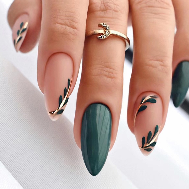 24P/Set Medium-length Almond P - đánh giá và giá Nail Art Pink