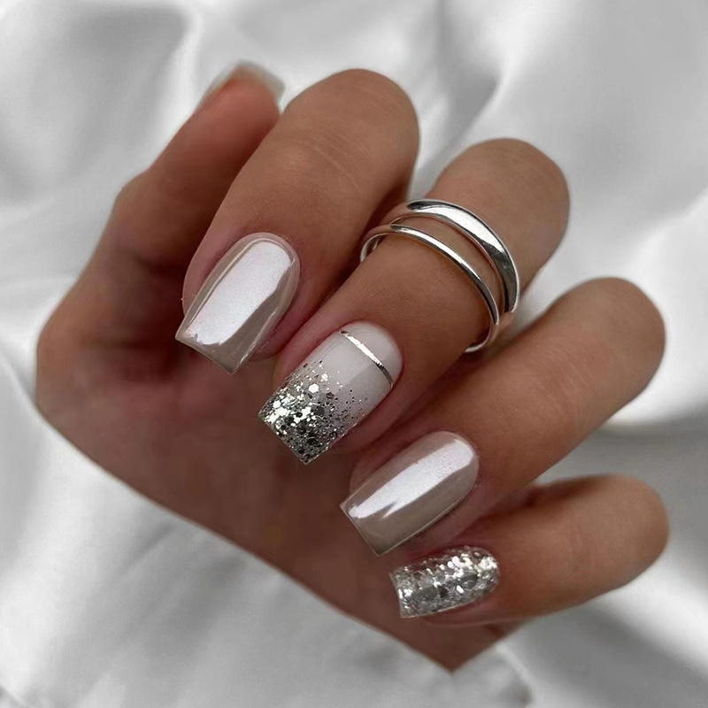Short Square fake nails for wo - đánh giá và giá Nail Art Press On
