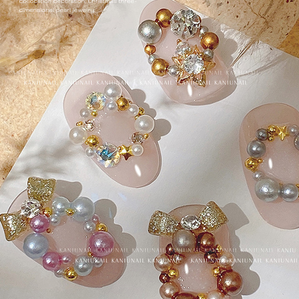 12 colors Mix Size Nail Pearls - đánh giá và giá Nail Art Valentines Day