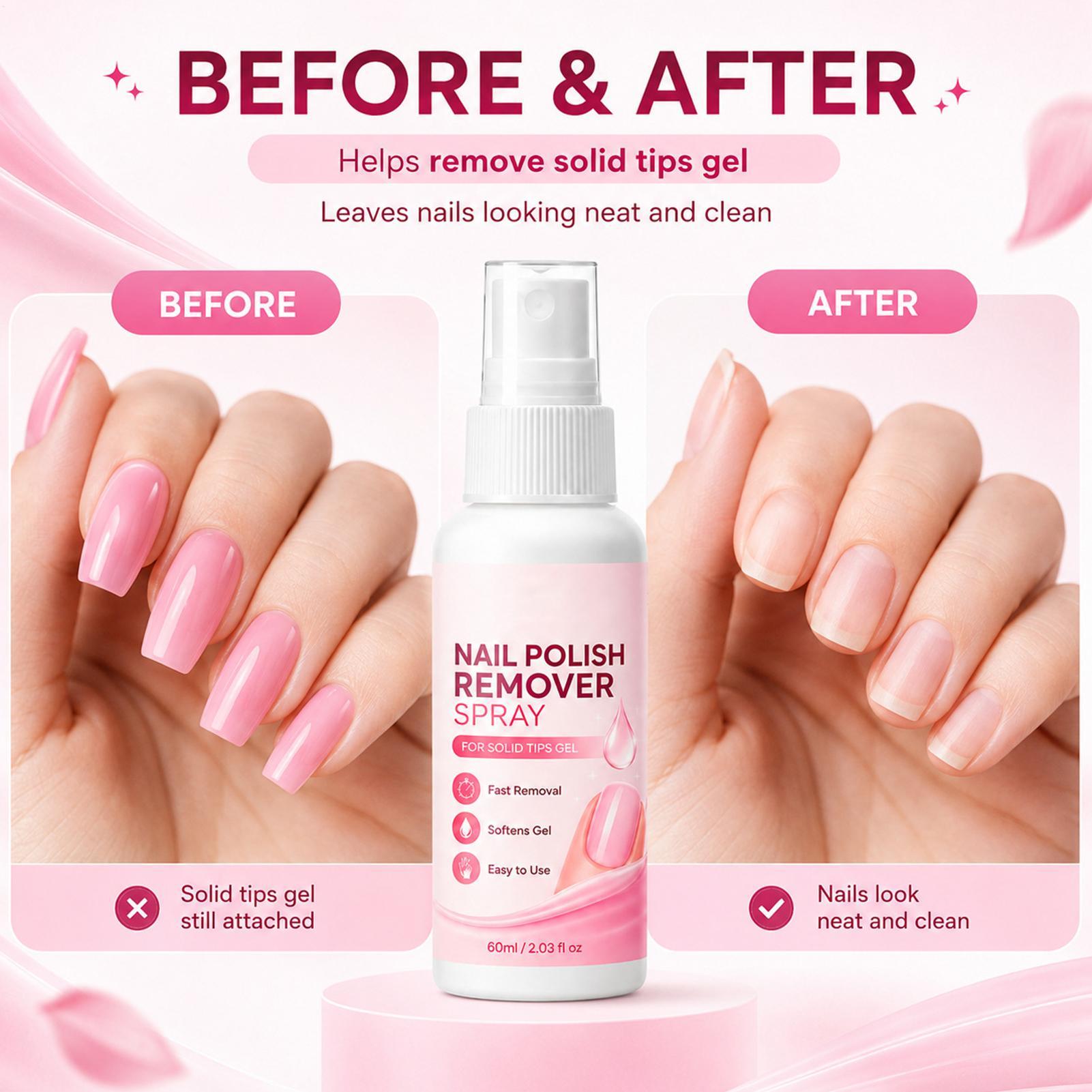 60ml Nail Remover Spray For Pr - đánh giá và giá Nail Art Press On
