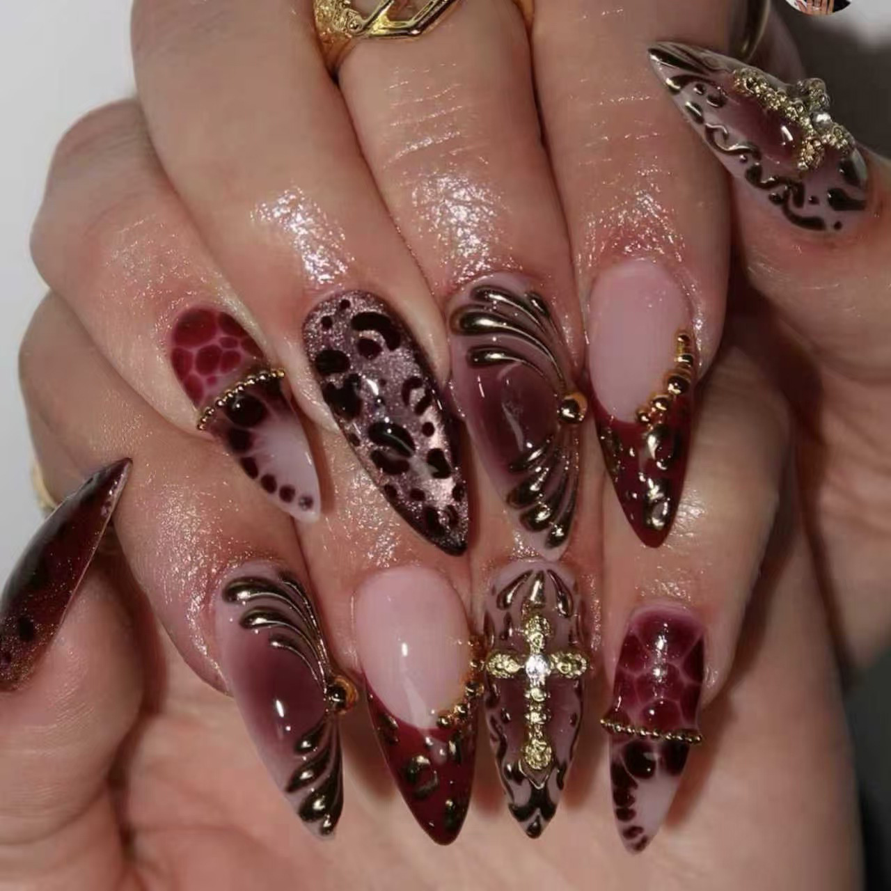 Medium fake nails for women gr - đánh giá và giá Nail Art Press On
