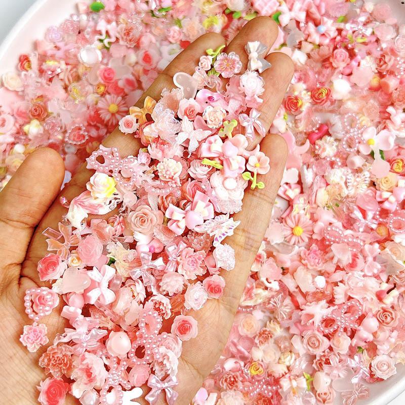 Random Mixed Sweet Pink Bow Na - đánh giá và giá Nail Art Valentines Day