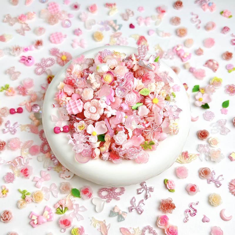 Random Mixed Sweet Pink Bow Na - đánh giá và giá Nail Art Valentines Day