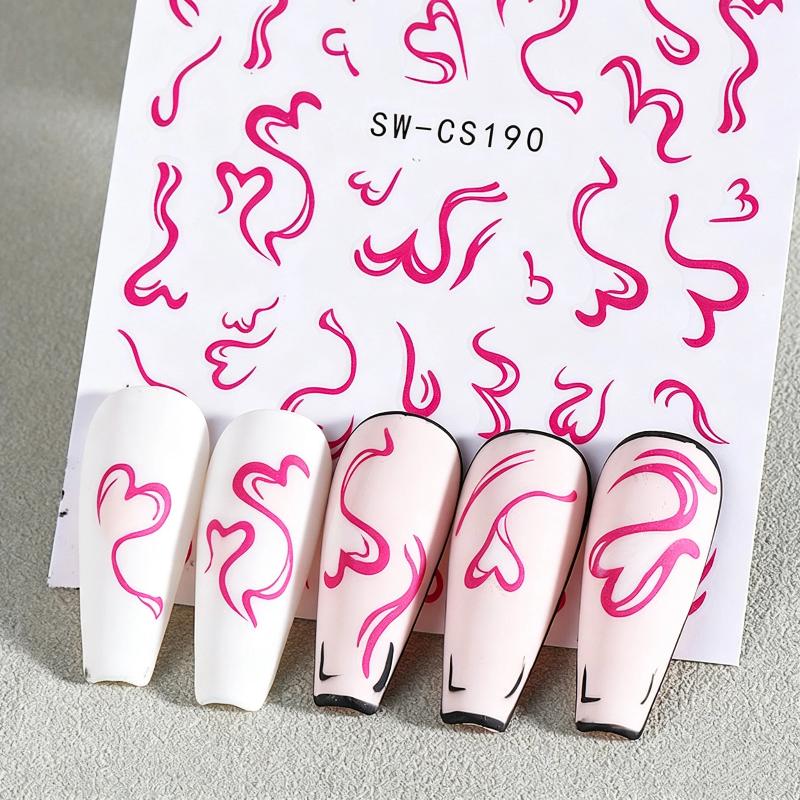 2Sheets Sweet Nail Art Sticker - đánh giá và giá Nail Art Valentines Day