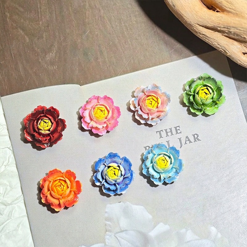 50pcs Mixed Color 3D Resin Ros - đánh giá và giá Nail Art Ombre